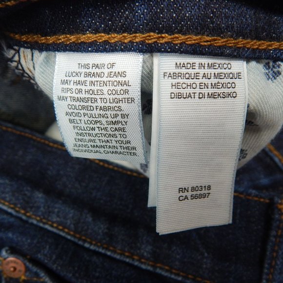 Lucky Brand Mens 221 Origional Straight Denim Jeans Size 34 X 30
